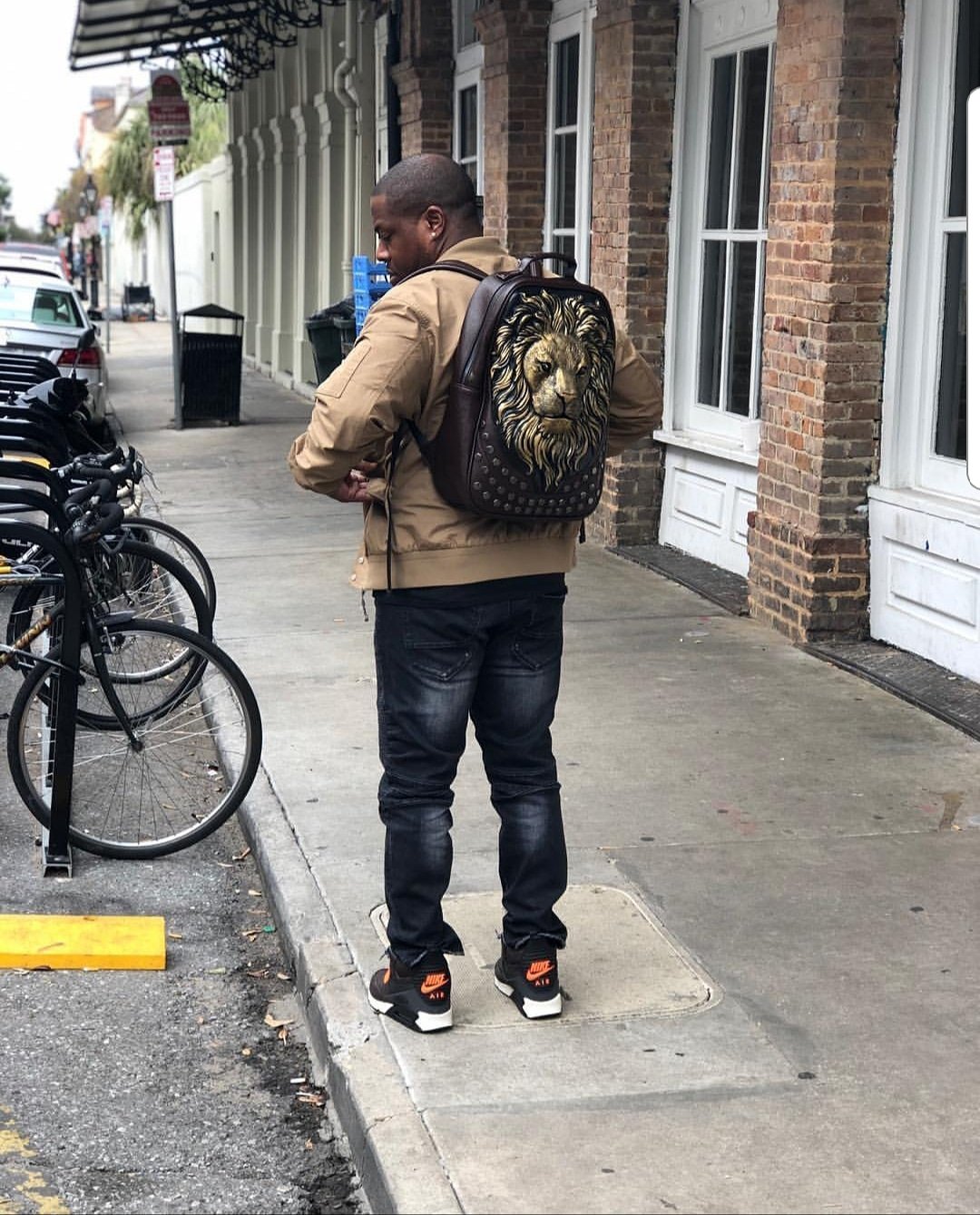 ybOrdinary - 3D Emboss Lion Head Backpack (Different Colors Available)