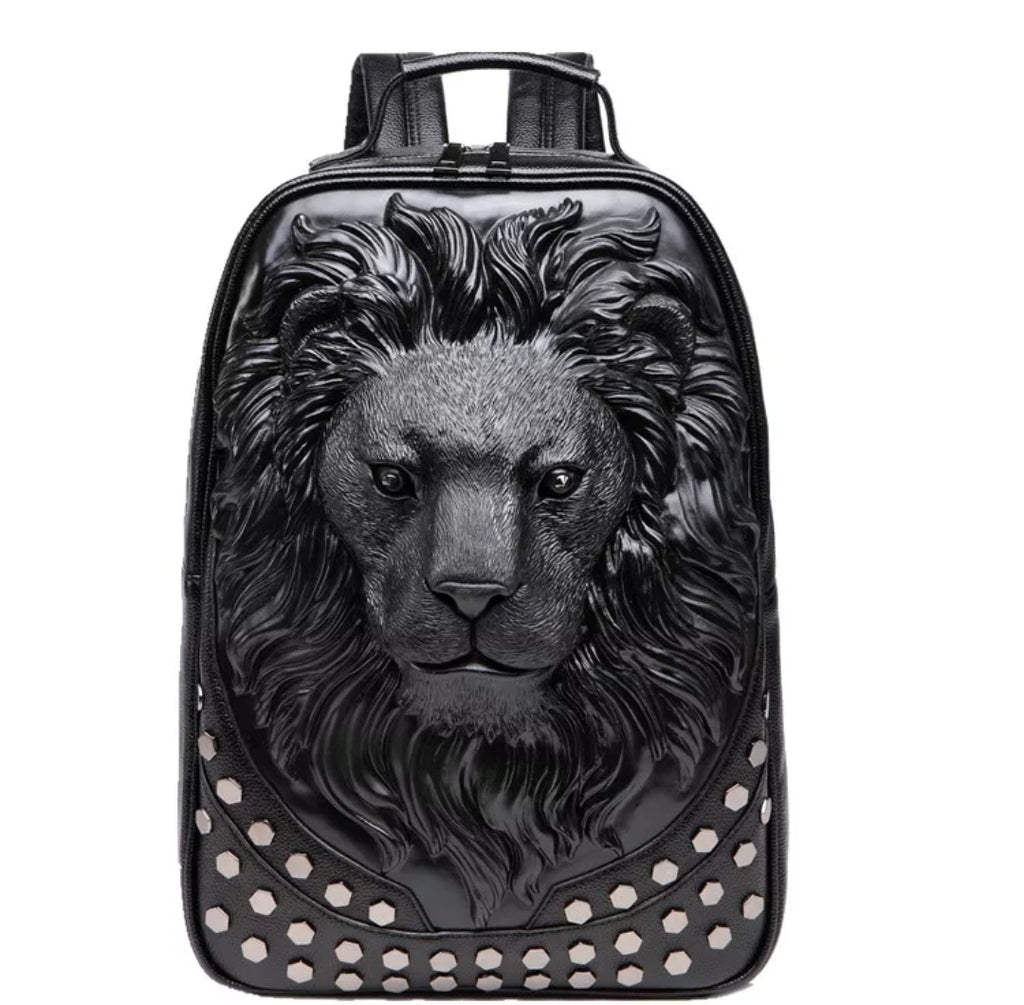 ybOrdinary - 3D Emboss Lion Head Backpack (Different Colors Available)