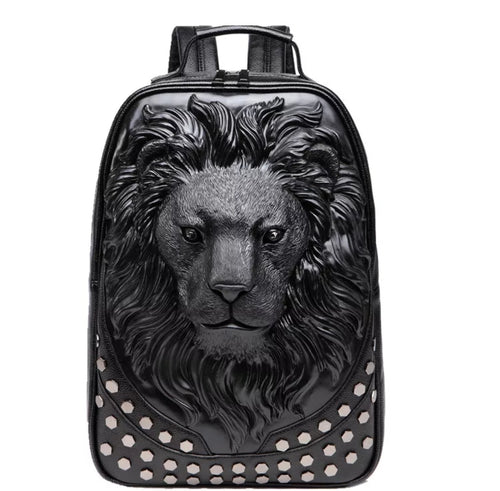 ybOrdinary - 3D Emboss Lion Head Backpack (Different Colors Available)