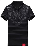 ybOrdinary - Studded Tiger Print Polo