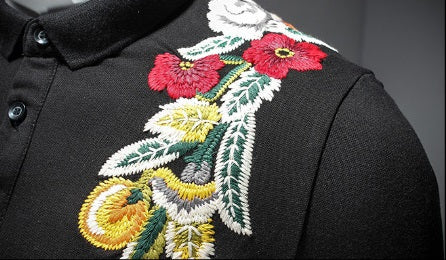 ybOrdinary Polo w/Floral Embroidery