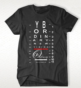 ybOrdinary - Men's "Vision Chart" T-Shirt (Different Colors Available)