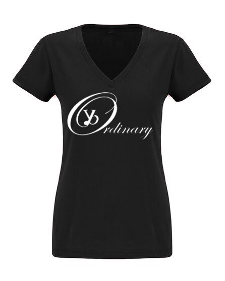 ybOrdinary - Women's Signature Logo V-Neck Baby Doll T-Shirt