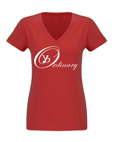 ybOrdinary - Women's Signature Logo V-Neck Baby Doll T-Shirt