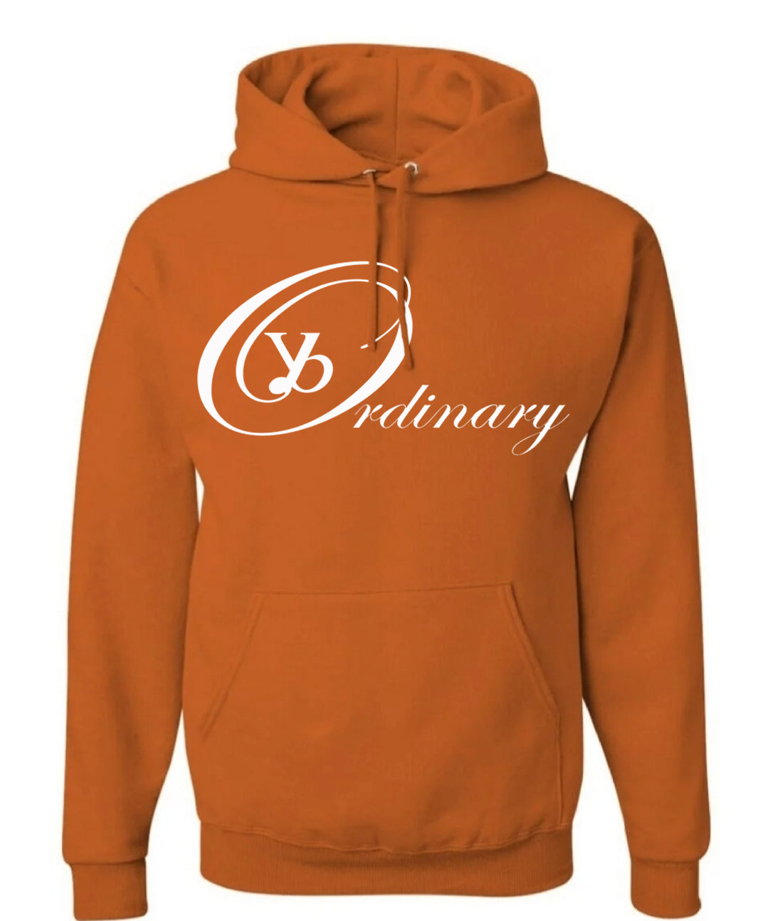 oversized orange streetwear hoodie by ybOrdinary