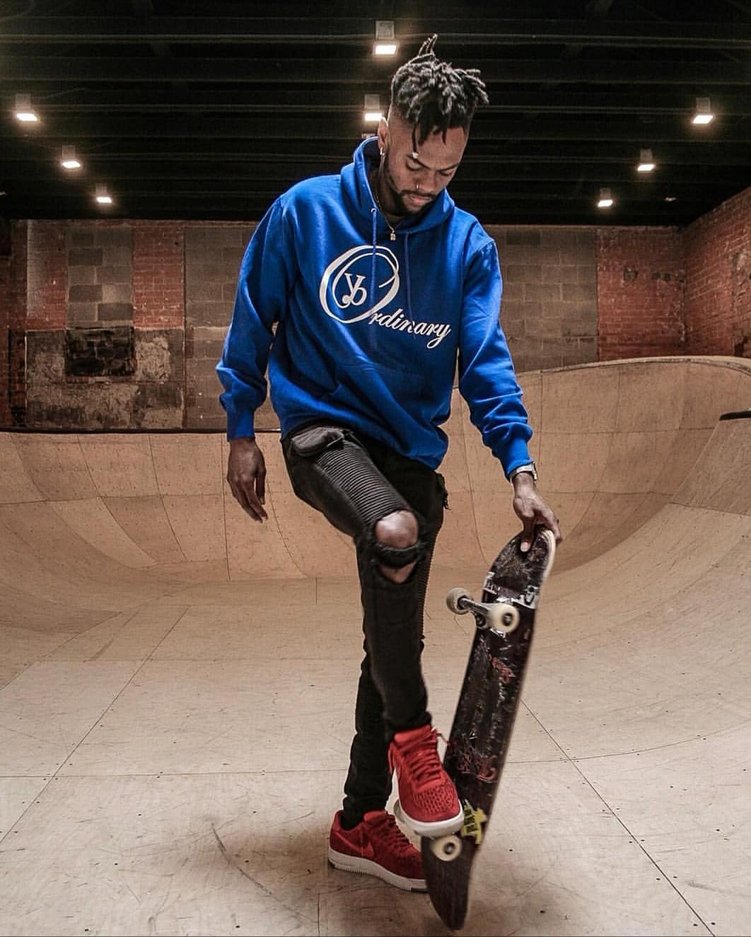 oversized royal blue streetwear hoodie by ybOrdinary