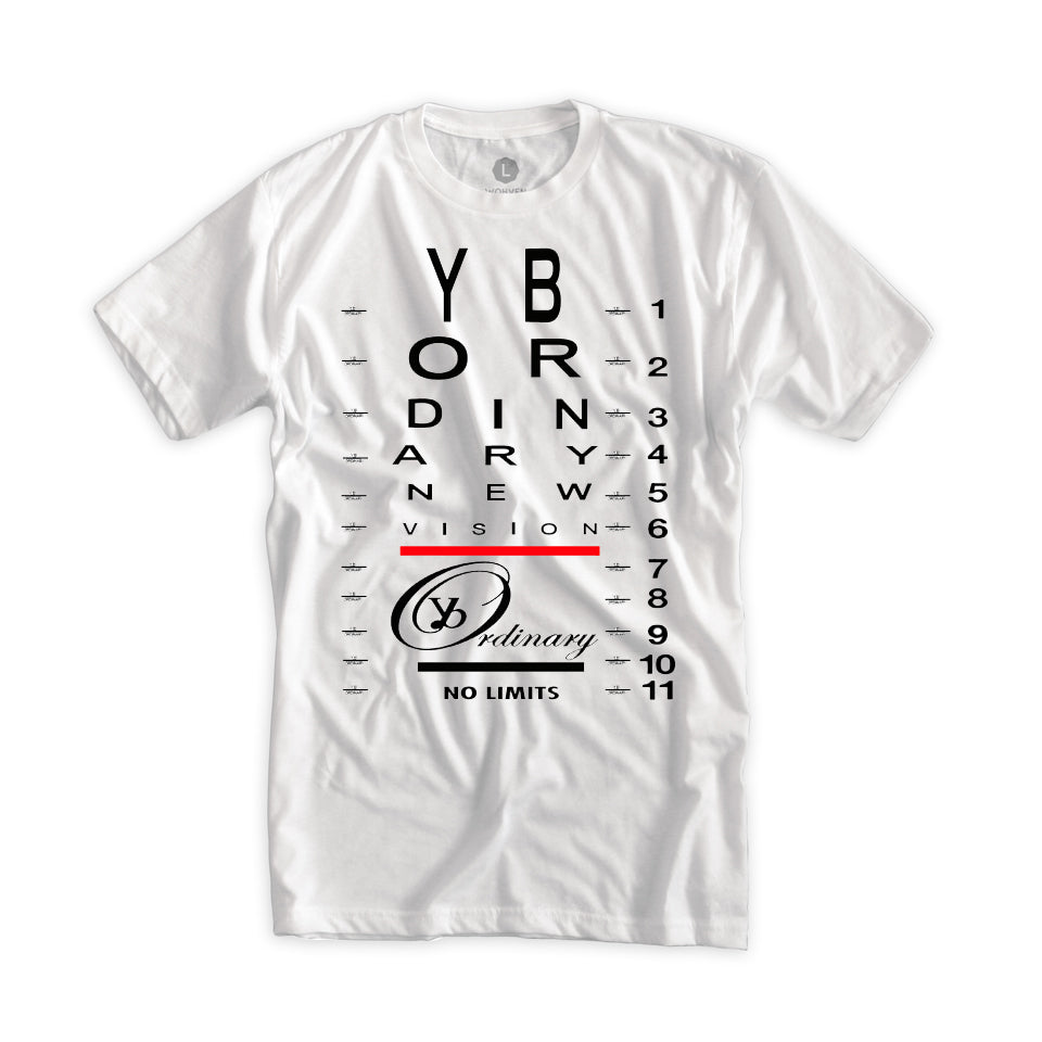 Motivational Streetwear T-Shirt – Vision Chart | ybOrdinary