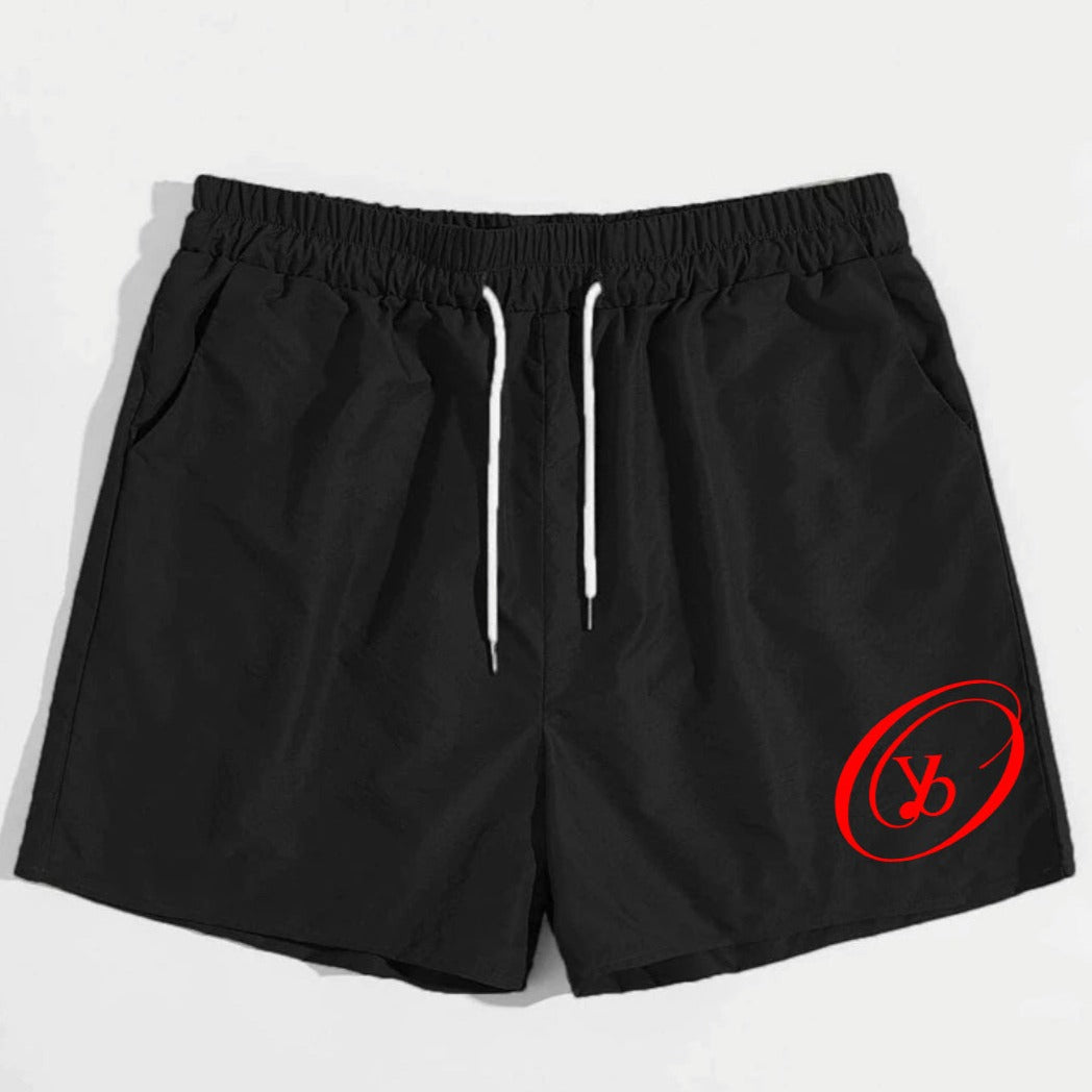 streetwear-shorts-woven-lined-flow-black-red